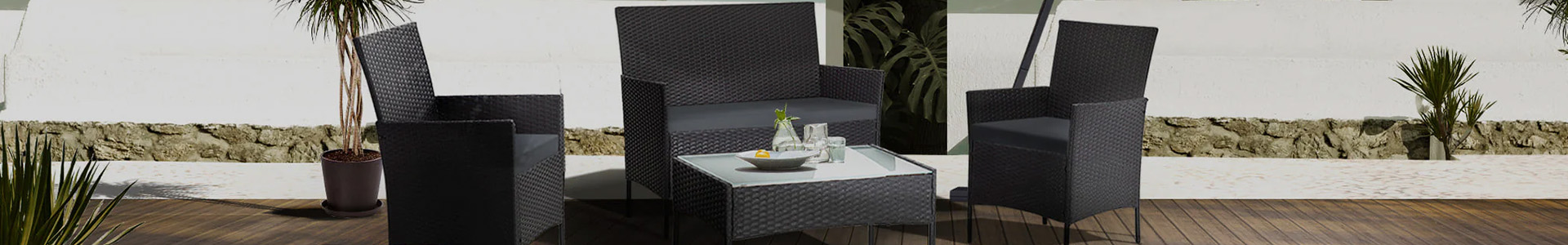 An outdoor dining setting